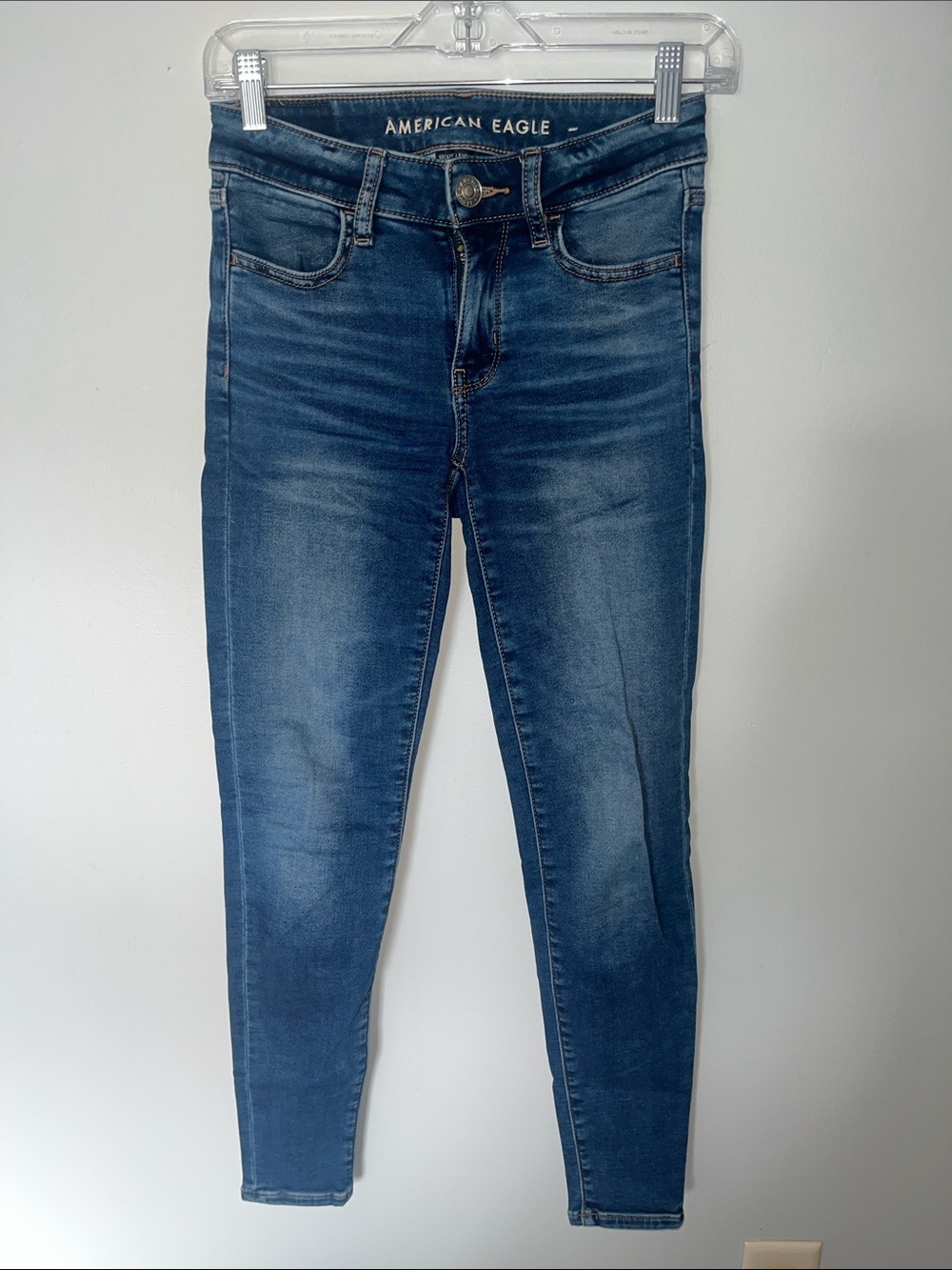 American Eagle Outfitters Blue Stretch Skinny Jeans next level stretch 00